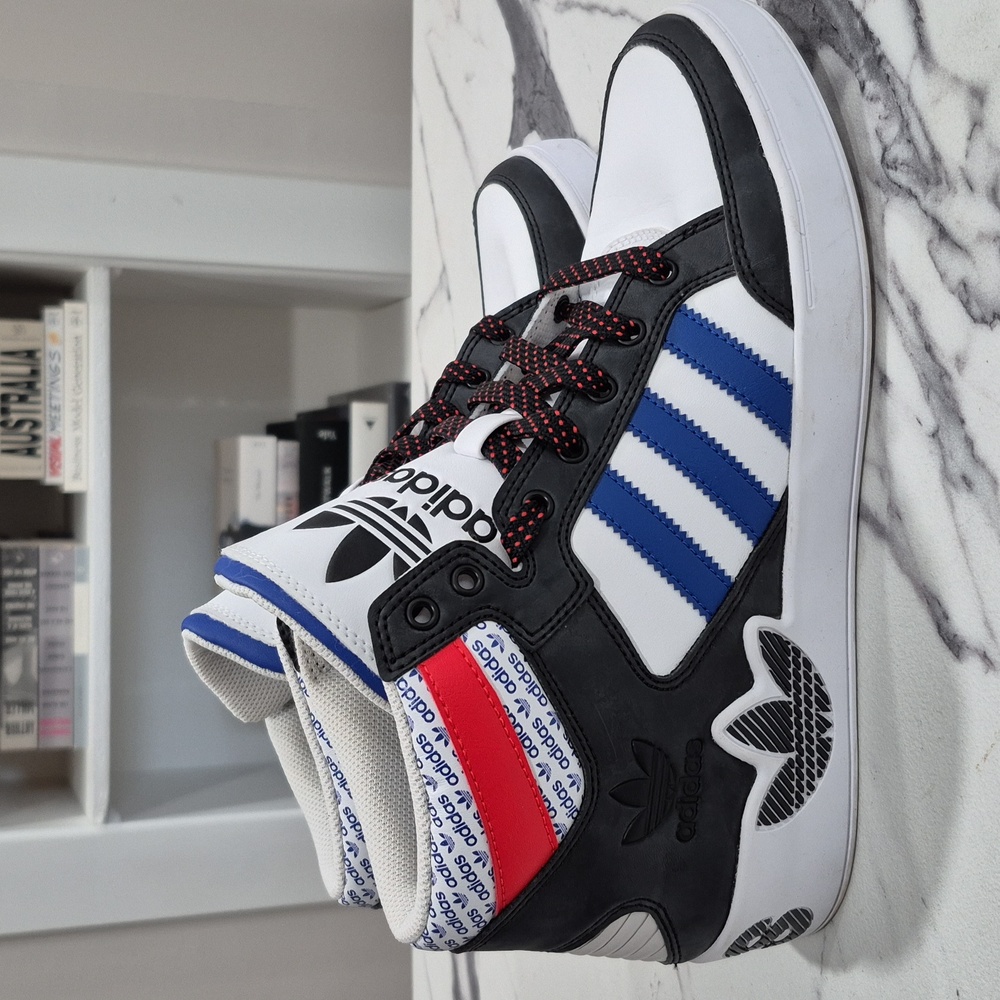 Adidas Transmission Pack Hi Top Hard Court Basketball Sneakers, Mens 9 White - Picture 6 of 15